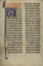 Initial F: Saint Jerome; Lille, probably, France; about 1270; Tempera colors, black ink, and gold leaf on parchment