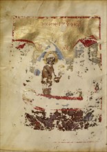 The Death of the Virgin; Nicomedia, or, Turkey; early 13th century; Tempera colors and gold leaf on parchment; Leaf