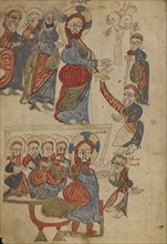 The Healing of the Blind; The Healing of the Possessed; Lake Van, Turkey; 1386; Black ink and watercolors on paper