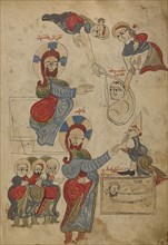 The Healing of the Paralytic; The Raising of Lazarus; Lake Van, Turkey; 1386; Black ink and watercolors on paper