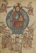 The Ascension; Lake Van, Turkey; 1386; Black ink and watercolors on paper bound between wood boards