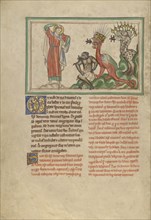 Unclean Spirits Issuing from the Mouths of the Dragon, the Beast, and the False Prophet; London, probably, England; about 1255