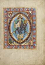 Christ in Majesty; Fulda, Germany; about 1025–1050; Tempera colors and gold on parchment; Ms. Ludwig V 2, fol. 22