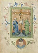 The Crucifixion; Master of the Kremnitz Stadtbuch, Austrian, active beginning early 1420s, Vienna, Austria; about 1420 - 1430