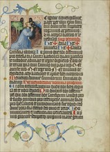 Initial T: The Agony in the Garden; Master Michael, Austrian, active about 1420 until the mid-15th century, Vienna, Austria
