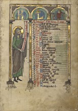 Hosea; Würzburg, Germany; about 1240 - 1250; Tempera colors, gold leaf, and silver leaf on parchment; Leaf: 22.7 x 15.7 cm