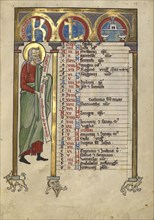 Zephaniah; Würzburg, Germany; about 1240 - 1250; Tempera colors, gold leaf, and silver leaf on parchment; Leaf: 22.7 x 15.7 cm