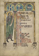 Malachi; Würzburg, Germany; about 1240 - 1250; Tempera colors, gold leaf, and silver leaf on parchment; Leaf: 22.7 x 15.7 cm