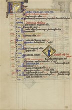 A Man Threshing; Zodiacal Sign of Virgo; Paris, France; about 1250 - 1260; Tempera colors, gold leaf, and ink on parchment; Leaf