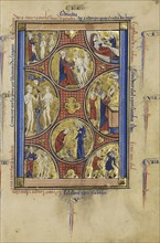 Scenes from the Lives of Adam and Eve and Cain and Abel; Paris, France; about 1250 - 1260; Tempera colors, gold leaf, and ink