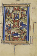 Scenes from the Lives of Jacob and Joseph; Paris, France; about 1250 - 1260; Tempera colors, gold leaf, and ink on parchment