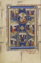 Scenes from the Life of Joseph; Paris, France; about 1250 - 1260; Tempera colors, gold leaf, and ink on parchment; Leaf