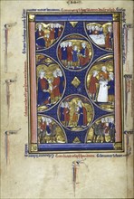 Scenes from the Lives of Jacob and Joseph; Paris, France; about 1250 - 1260; Tempera colors, gold leaf, and ink on parchment