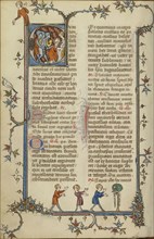 Initial C: The Martyrdom of Saint Thomas Becket; Paris, France; about 1320 - 1325; Tempera colors, gold leaf, and ink