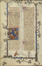 Initial C: The Martyrdom of Saint Andrew; Paris, France; about 1320 - 1325; Tempera colors, gold leaf, and ink on parchment