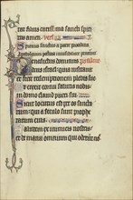 Initial B: Christ before King Herod; Northeastern France, France; about 1300; Tempera colors, gold leaf, and ink on parchment