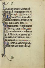 Initial D: A Nun in Prayer; Northeastern France, France; about 1300; Tempera colors, gold leaf, and ink on parchment; Leaf