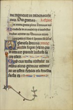 Initial O: The Virgin and Child; Northeastern France, France; about 1300; Tempera colors, gold leaf, and ink on parchment; Leaf