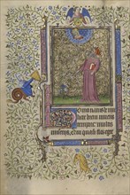 Job Pointing to a Blooming Shrub; Follower of the Egerton Master, French , Netherlandish, active about 1405 - 1420, Paris