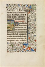 A Cross in a Landscape; Workshop of the Bedford Master, French, active first half of 15th century, Paris, France; about 1440