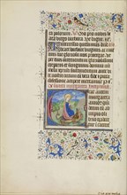 Initial E: Saint Margaret and a Dragon; Master of the Llangattock Hours, Flemish, active about 1450 - 1460, Ghent, bound