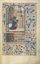 Saint Barbara; Willem Vrelant, Flemish, died 1481, active 1454 - 1481, Bruges, Belgium; early 1460s; Tempera colors, gold leaf