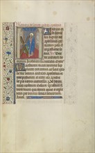Saint Andrew; Workshop of Willem Vrelant, Flemish, died 1481, active 1454 - 1481, Bruges, Belgium; early 1460s; Tempera colors