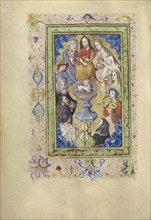 The Lamb of God with Saints; Brabant, possibly, Flanders, Belgium; after 1460; Tempera colors, gold leaf, and ink on parchment