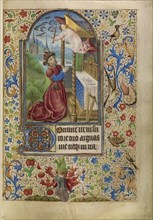 David in Prayer; Master of Jacques of Luxembourg, French, active about 1460 - 1470, Northern France, France; about 1466 - 1470
