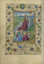The Agony in the Garden; Naples, Campania, Italy; about 1460; Tempera colors, gold, and ink on parchment; Leaf: 17.1 x 12.1 cm