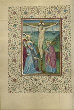The Crucifixion; Naples, Campania, Italy; about 1460; Tempera colors, gold, and ink on parchment; Leaf: 17.1 x 12.1 cm