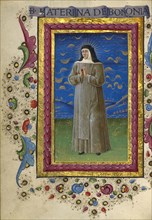 Saint Catherine of Bologna; Guglielmo Giraldi, Italian, active 1445 - 1489, Ferrara, Emilia-Romagna, Italy; about 1469; Tempera