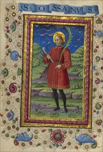 Saint Ossanus; Guglielmo Giraldi, Italian, active 1445 - 1489, Ferrara, Emilia-Romagna, Italy; about 1469; Tempera colors, gold