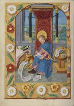 Saint Luke; Strasbourg, France; early 16th century; Tempera colors on parchment; Leaf: 13.5 x 10.5 cm, 5 5,16 x 4 1,8 in
