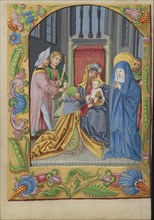 The Circumcision; Strasbourg, France; early 16th century; Tempera colors on parchment; Leaf: 13.5 x 10.5 cm, 5 5,16 x 4 1,8 in