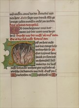 Initial G: Souls in Purgatory; Workshop of Gerard Horenbout, Flemish, 1465 - 1541, Ghent, illuminated; probably, Belgium