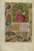 Saint John the Baptist with the Lamb of God on a Book; Workshop of Master of the First Prayer Book of Maximilian, Flemish