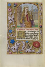 Saint Barbara with a Tower; Workshop of Master of the First Prayer Book of Maximilian, Flemish, active about 1475 - 1515, Ghent