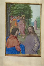 Saint John the Baptist Preaching and Christ with the Apostles; Workshop of Master of the First Prayer Book of Maximilian