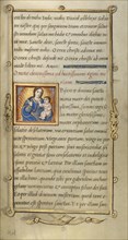 Initial O: The Virgin and Child; Paris, France; 1544; Tempera colors and gold paint on uterine parchment; Leaf: 14.3 x 8.1 cm