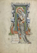 Saint Hedwig of Silesia with Duke Ludwig of Legnica and Brieg and Duchess Agnés; Unknown maker; Silesia, Poland; 1353; Tempera