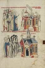 Hedwig and the New Convent; Nuns from Bamberg Settling at the New Convent; Unknown maker; Silesia, Poland; 1353; Tempera colors