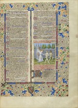 The Expulsion from Paradise; Master of the Oxford Hours, French, active about 1440s, Nantes, probably, France; about 1440–1450
