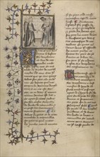 William I and Bishop Lanfranc of Canterbury; Paris, France; about 1400 - 1415; Leaf: 29.1 x 19.1 cm, 11 7,16 x 7 1,2 in