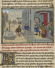Fromont de Lens Receiving News of the Destruction of his Land; Loyset Liédet, Flemish, active about 1448 - 1478, and Pol Fruit