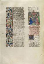John of Gaunt Receiving the Messenger of the Duke of Berry; Master of the Copenhagen Caesar, Flemish, active about 1475 - 1485
