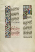 The Duke of Gelders Sending a Messenger to the King of France; Bruges, Belgium; about 1480 - 1483; Tempera colors, gold leaf