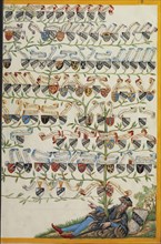 Derrer Family Tree from Anthony Derrer; Nuremberg, Germany; about 1626 - 1711; Tempera colors with gold and silver highlights