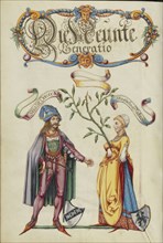 The Ninth Generation, Sebaldt Derrer II; Nuremberg, Germany; about 1626 - 1711; Tempera colors with gold and silver highlights
