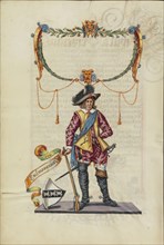 Carl Magnus Derrer; Nuremberg, Germany; about 1626 - 1711; Tempera colors with gold and silver highlights on parchment; Leaf